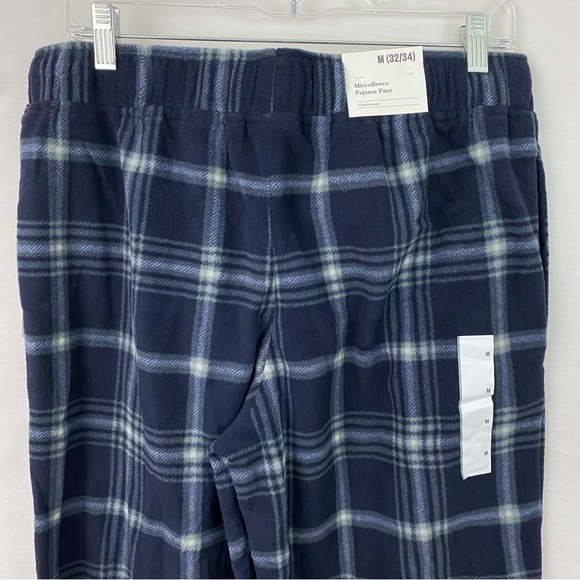 Goodfellow & Co Men's Plaid Microfleece Pajama Pants Medium Federal Blue NEW - Picture 6 of 11